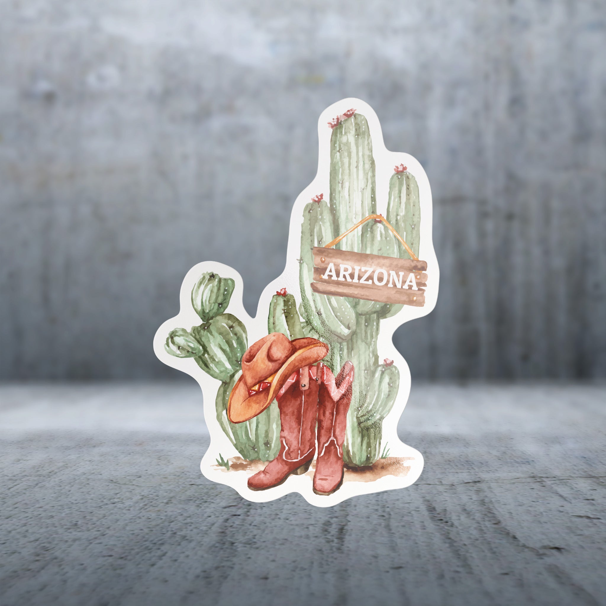 20692 - Watercolor Wash - Cactus Sign Hat and Boots