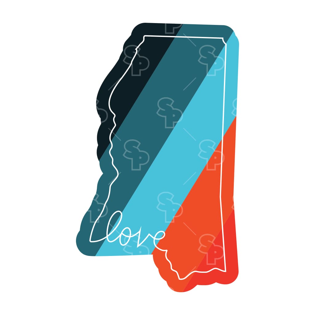 2411 - State Love Colors Mississippi