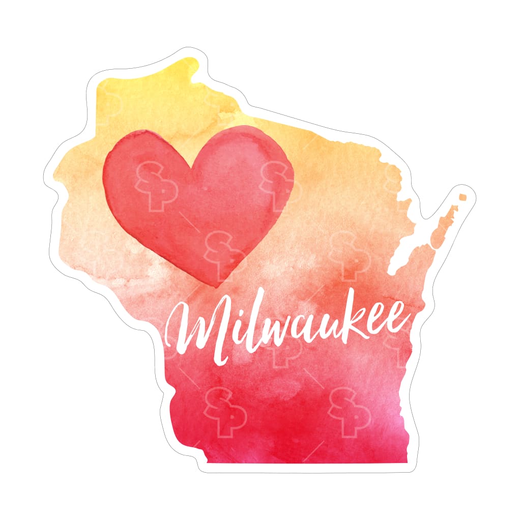 2694 - Watercolor Heart Wisconsin