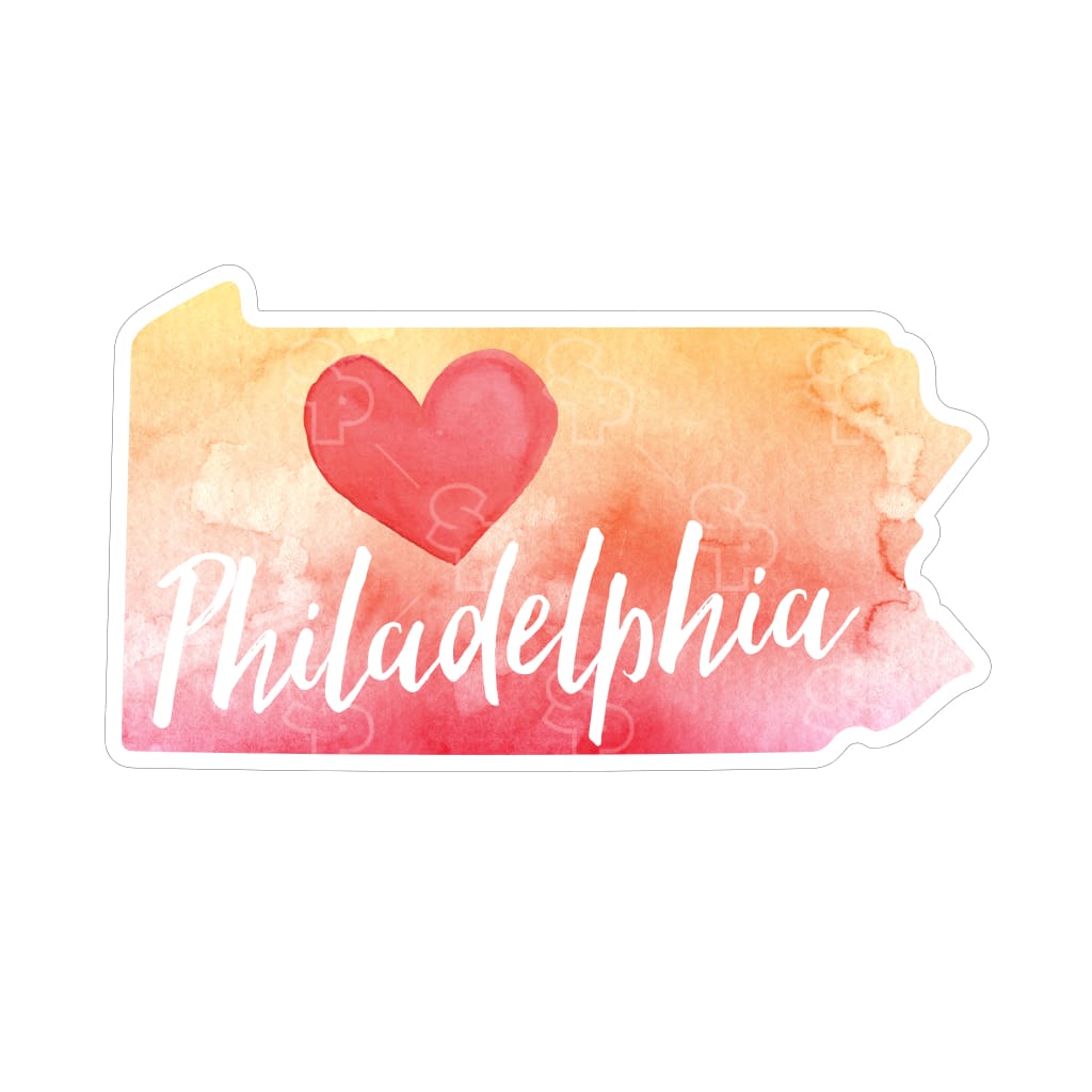 2704 - Watercolor Heart Pennsylvania