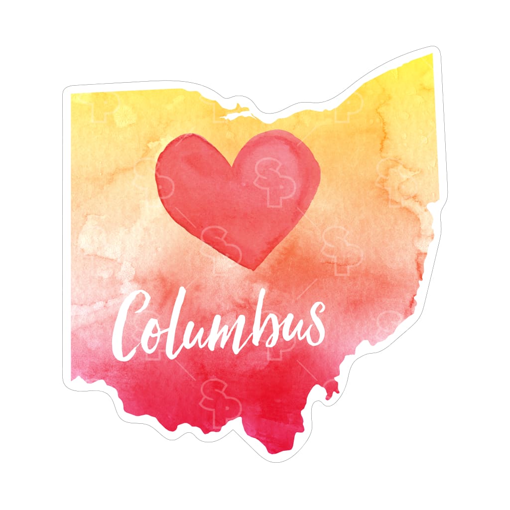 2708 - Watercolor Heart Ohio