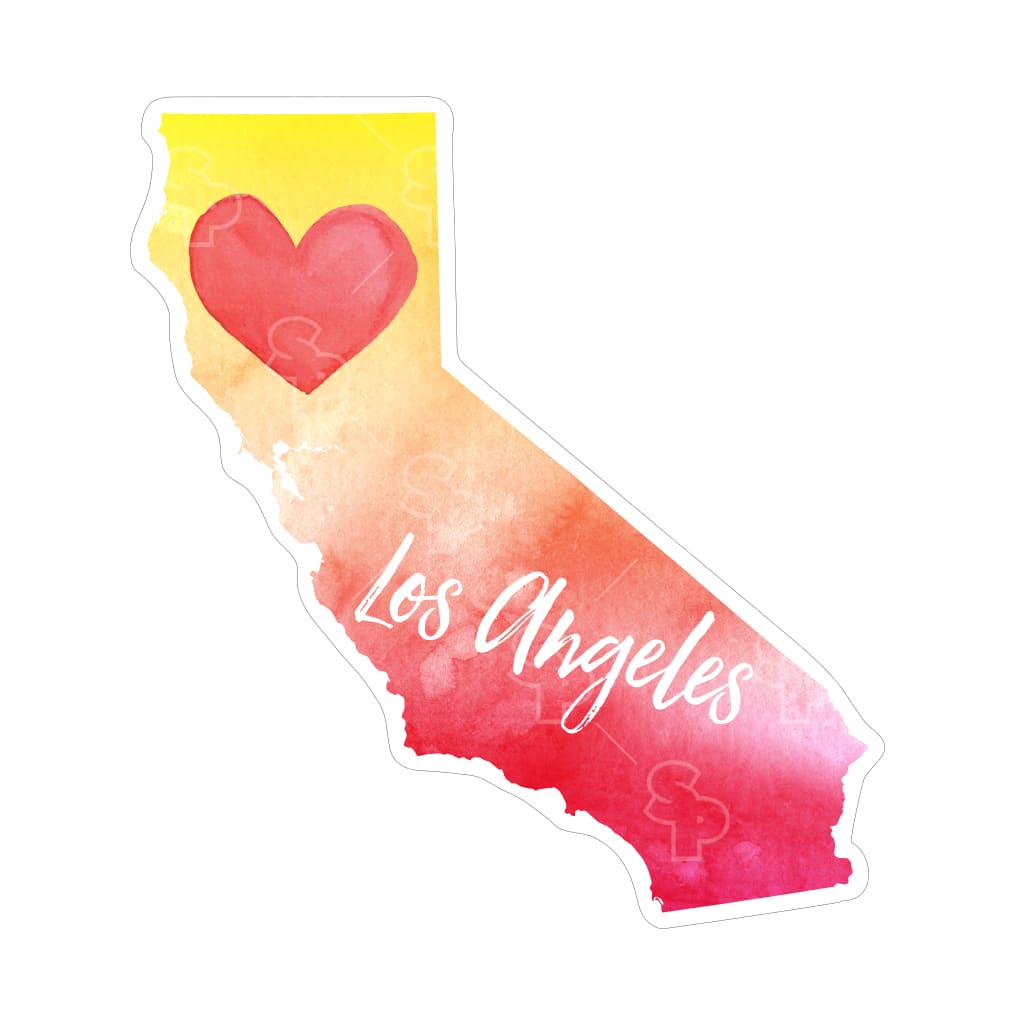 2716 - Watercolor Heart - California