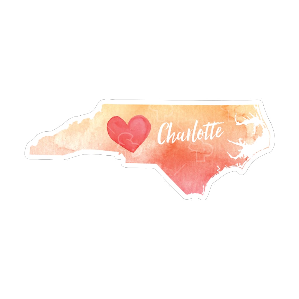 2725 - Watercolor Heart North Carolina