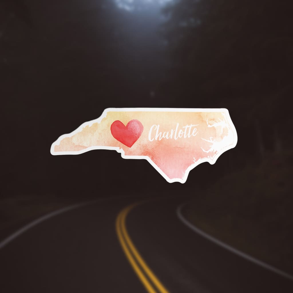 2725 - Watercolor Heart North Carolina