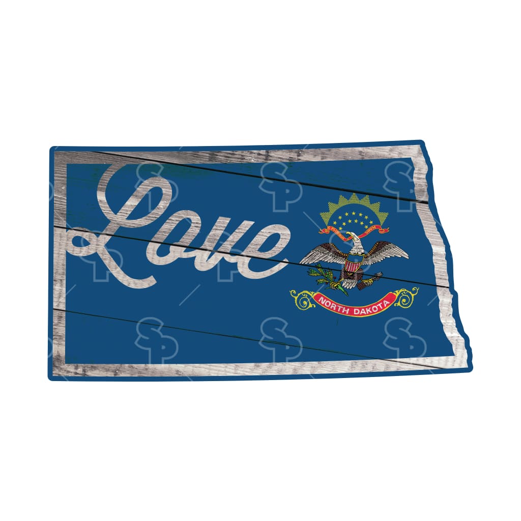 2807 - Love Flags North Dakota
