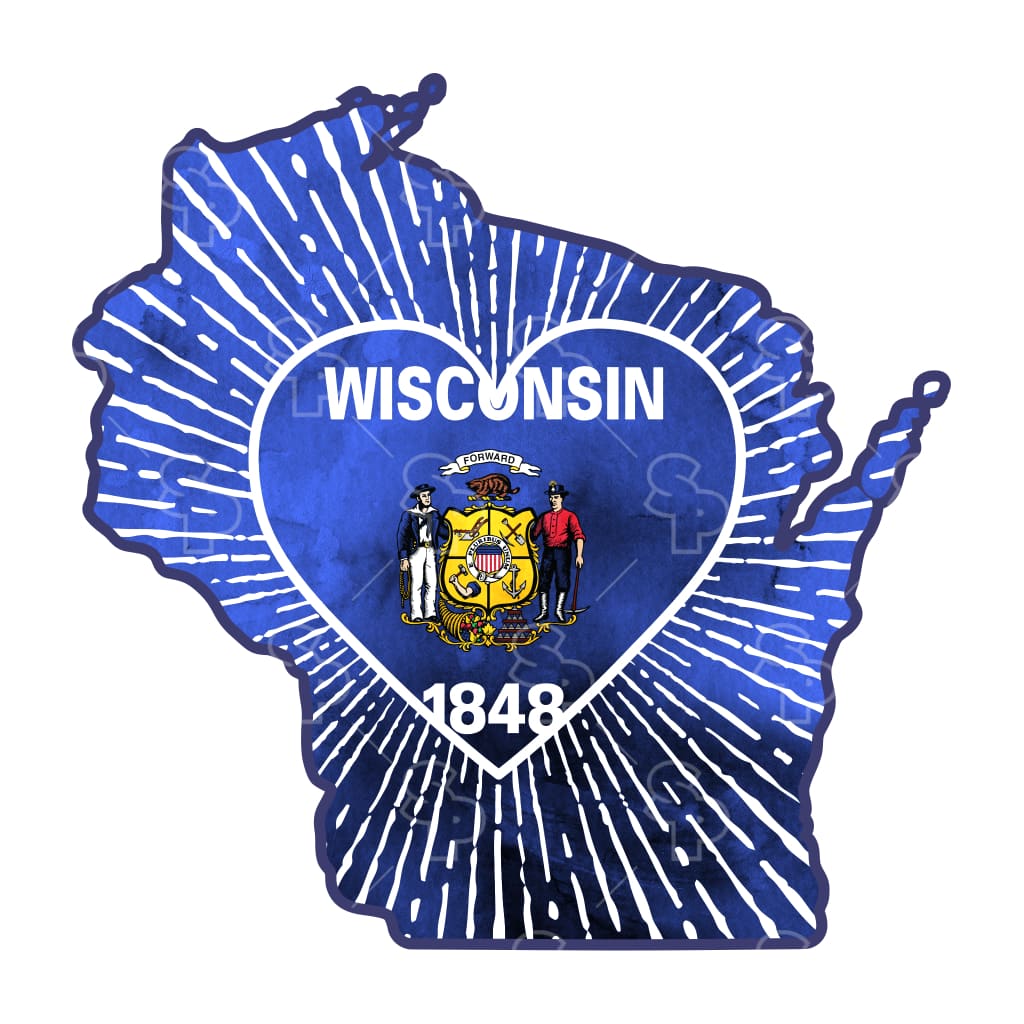 2994 - Heart Flag Wisconsin