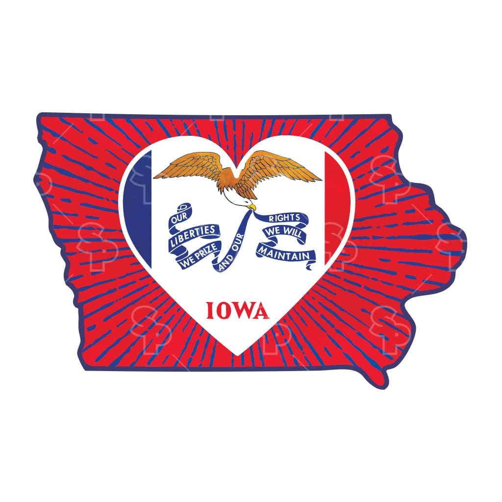 3008 - Heart Flag Iowa