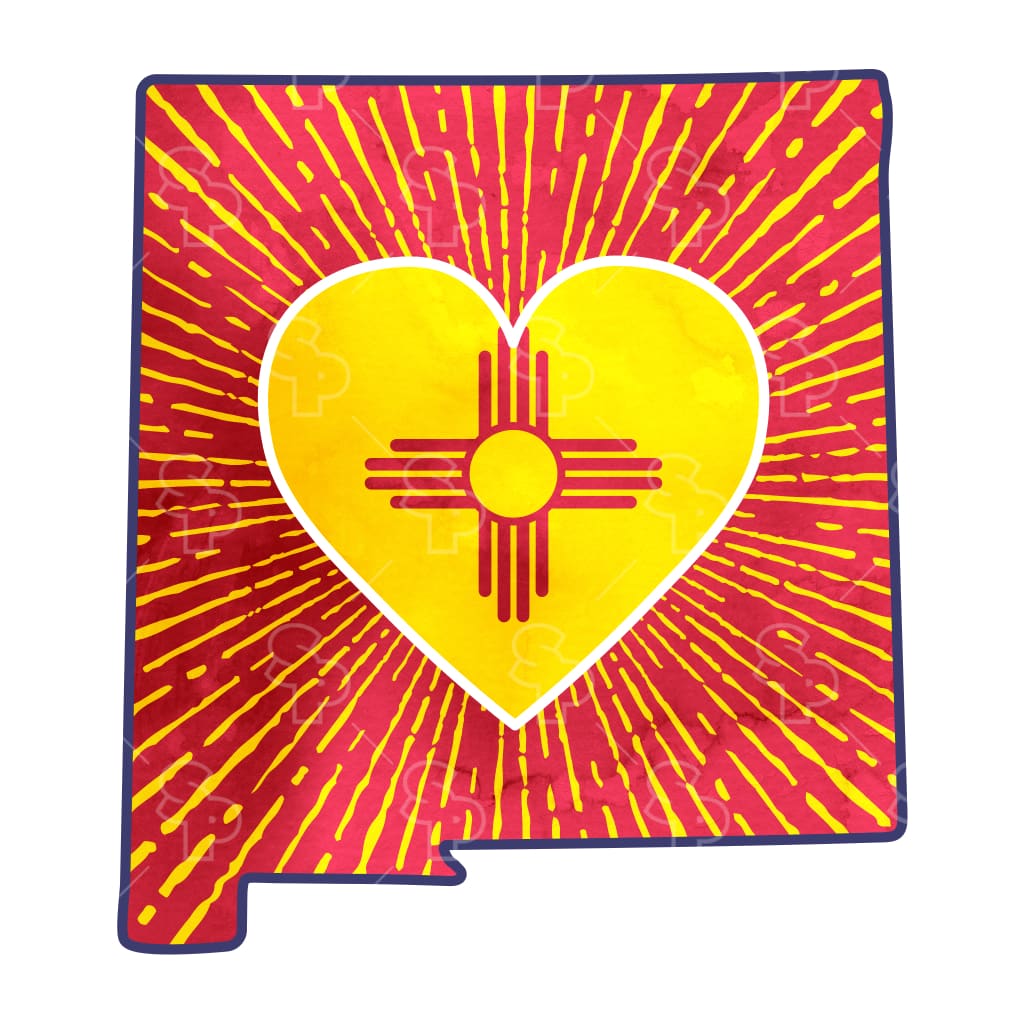 3025 - Heart Flag New Mexico