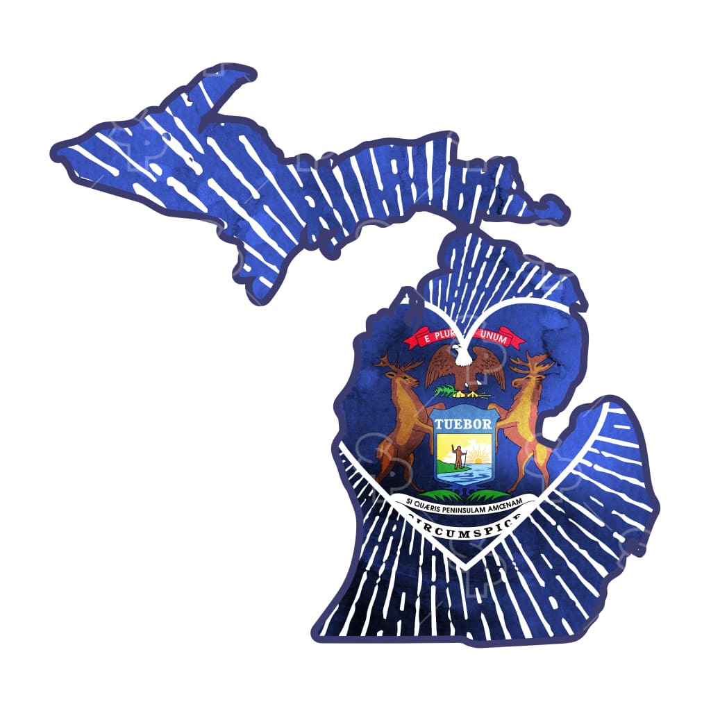 3040 - Heart Flag Michigan