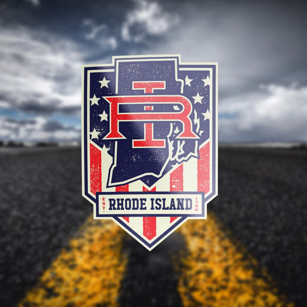 Sticker Pack | 3387 - Patriotic Retro - Rhode Island