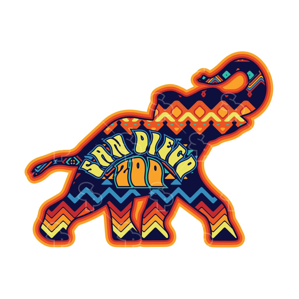 3449 - Zoo - Retro Elephant