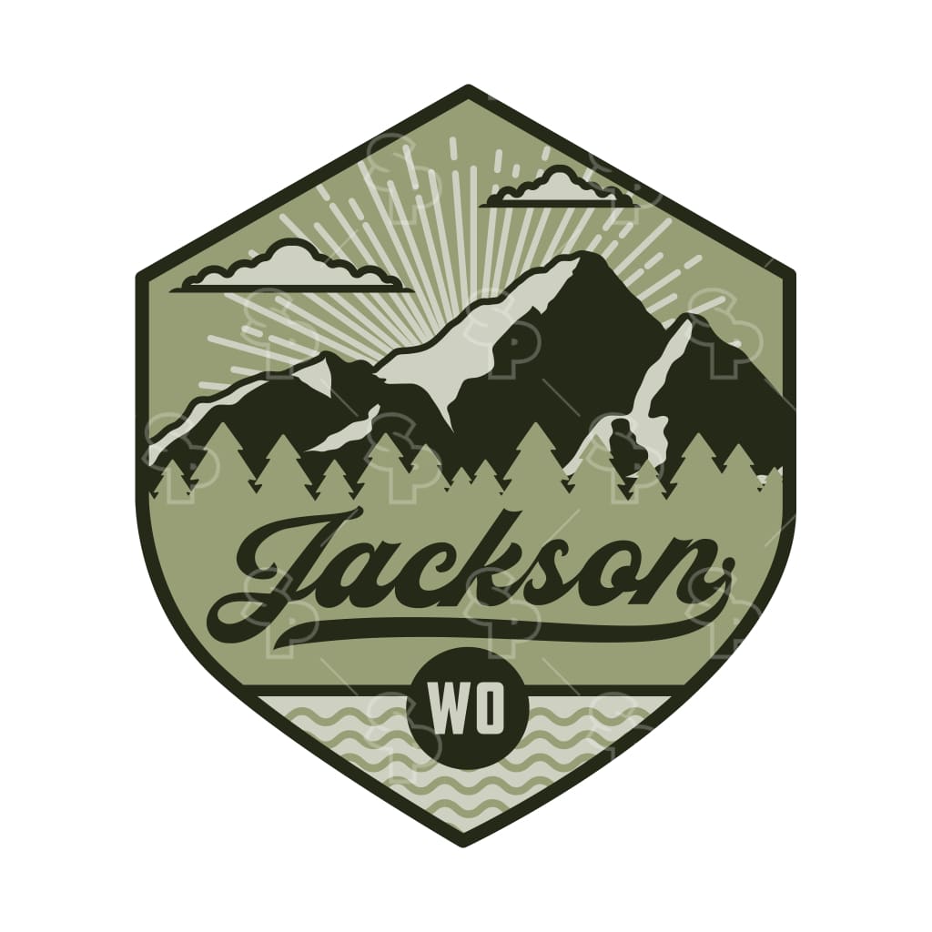 Sticker Pack | 3468 - Retro Mountains - Mountain, River & Trees