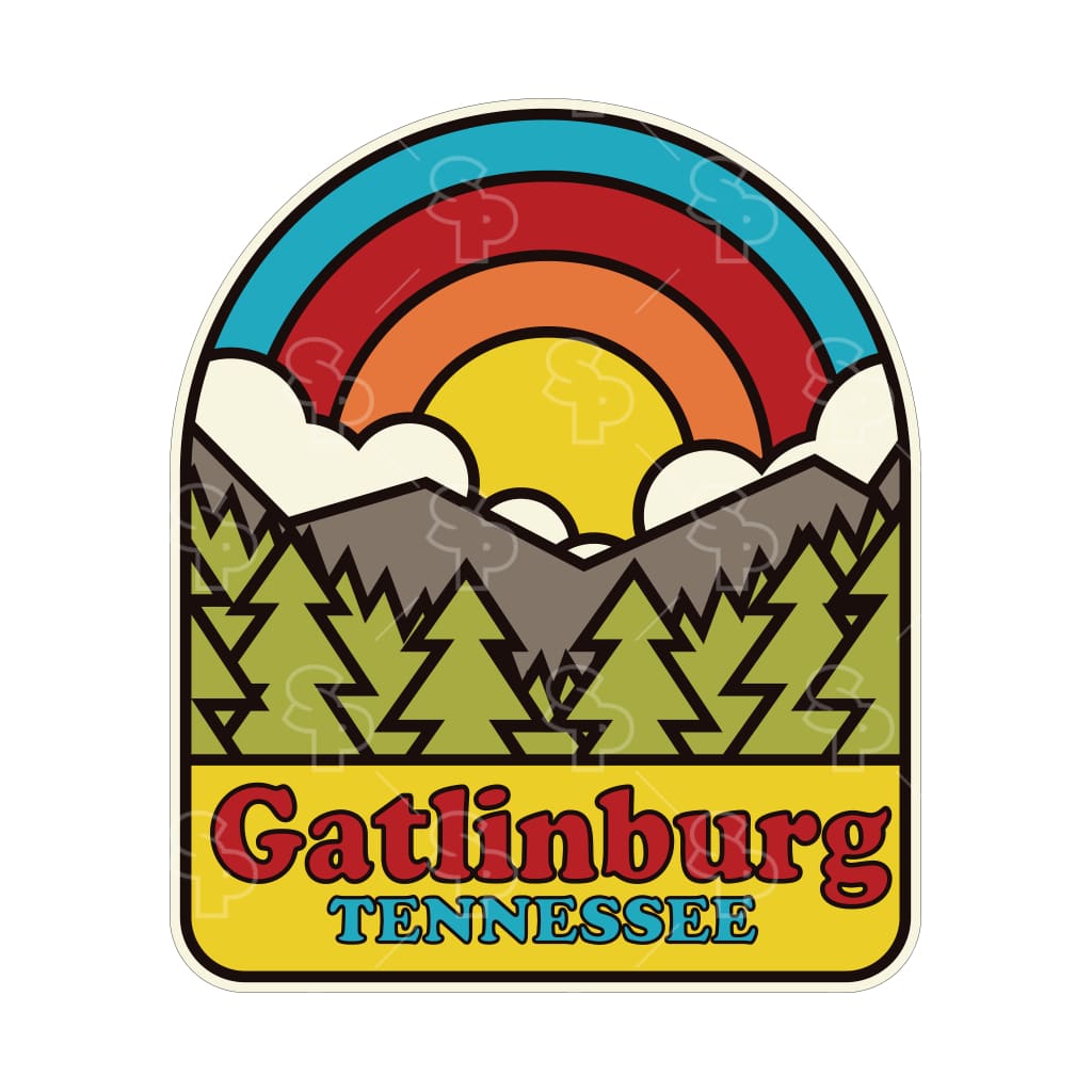 Sticker Pack | 3474 - Retro Mountains - Lightening Trees