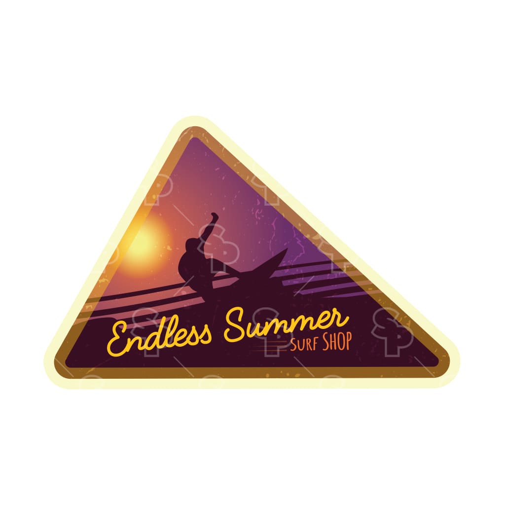 3943 - Sunset Surf Silhouette Wave