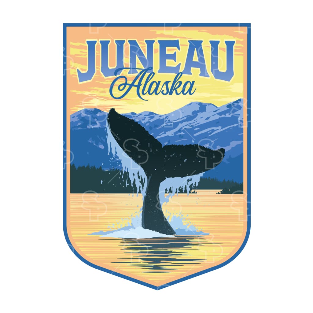 3988 - Whale Tail With Mountains