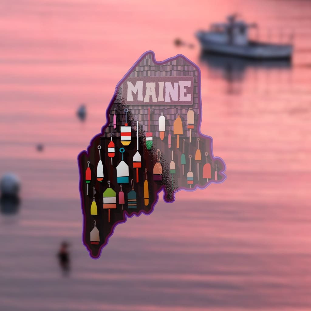 Sticker Pack  529 - Maine - Lobster Buoys