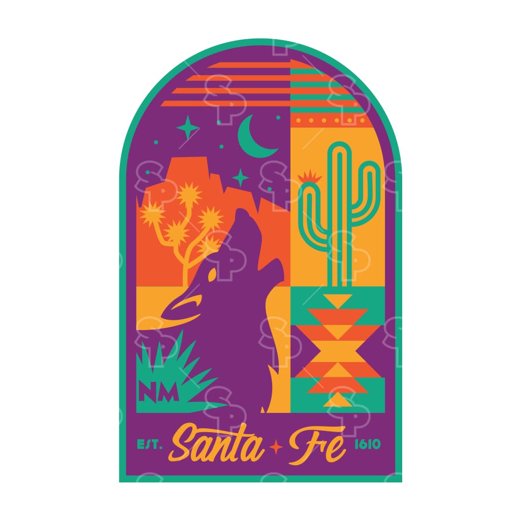 5371 - Southwest - Desert Wolf Expression Mural