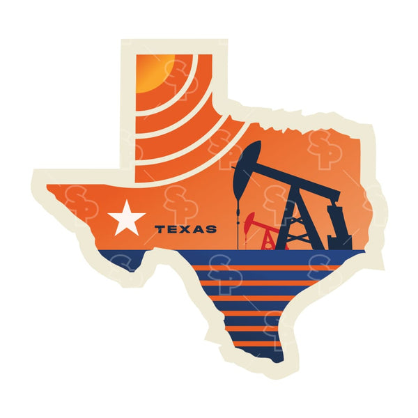 Sticker Pack | 5406 - Oil Rig Sunset - Texas