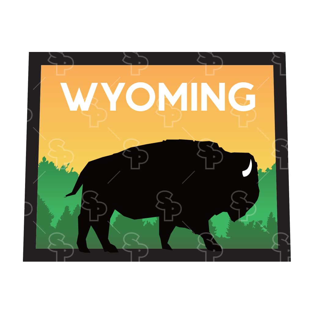 sticker-pack-5660-wyoming-state-outline-bison