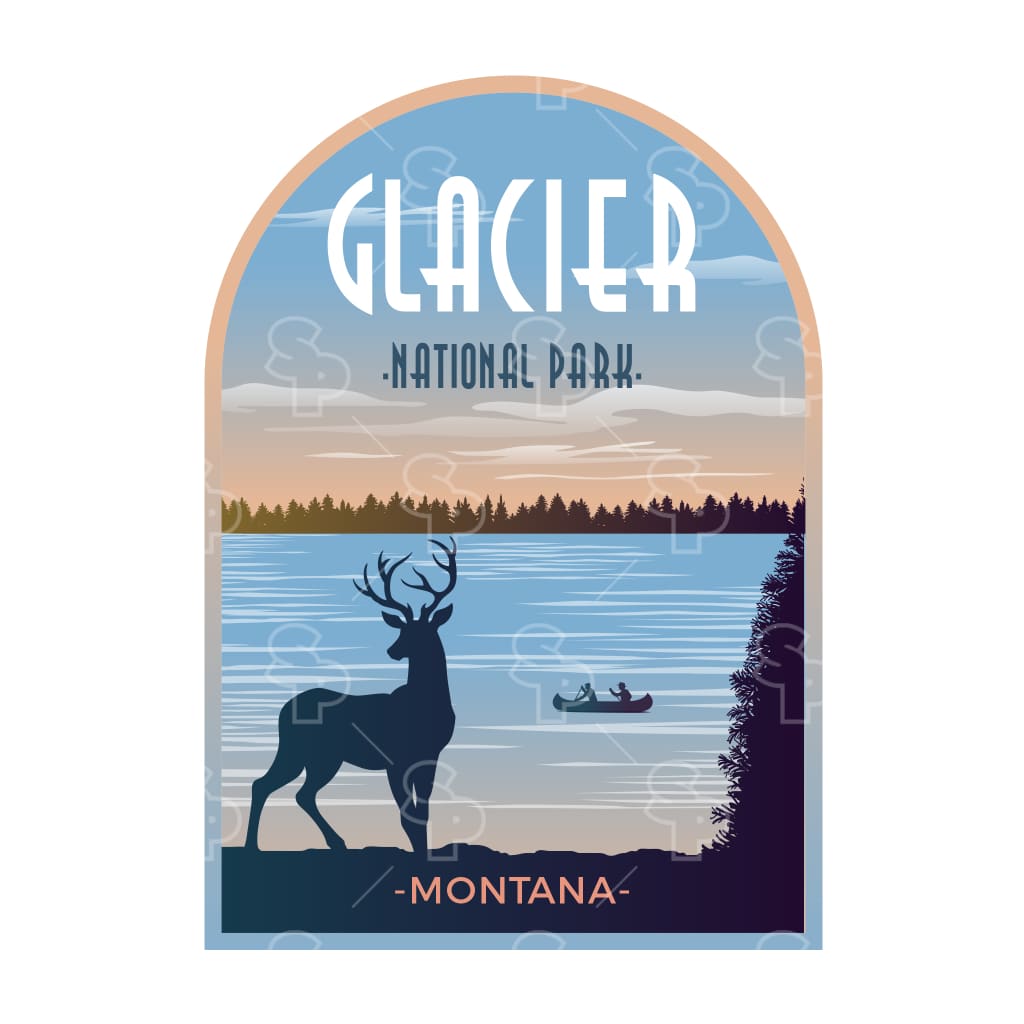 5958 - Deer in Front Lake Canoe No Mtn