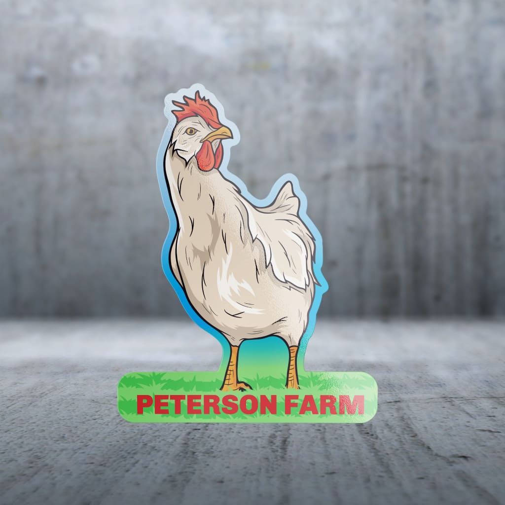 Chicken Drawing Sticker Sticker Pack | 6329 - Full Animal Drawing - Chicken