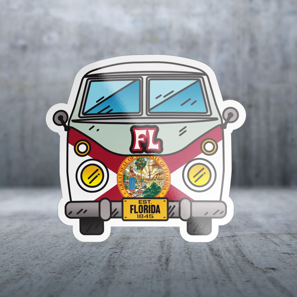 Sticker Pack | 6620 - VW Bus - State Themed - Florida