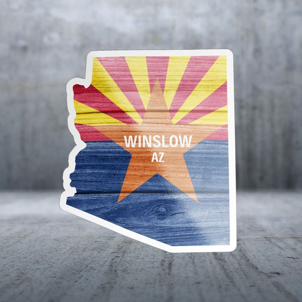 Sticker Pack | 7250 - Arizona Wooden Flag Outline