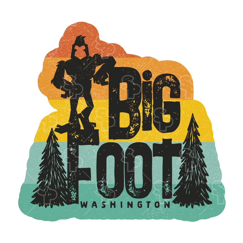 7682 - Retro Sketch - Bigfoot