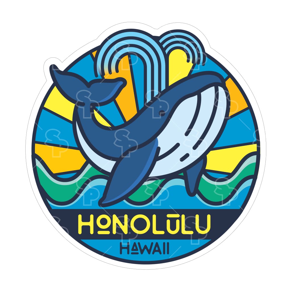 7786 - Clean Rounded Lines Whale