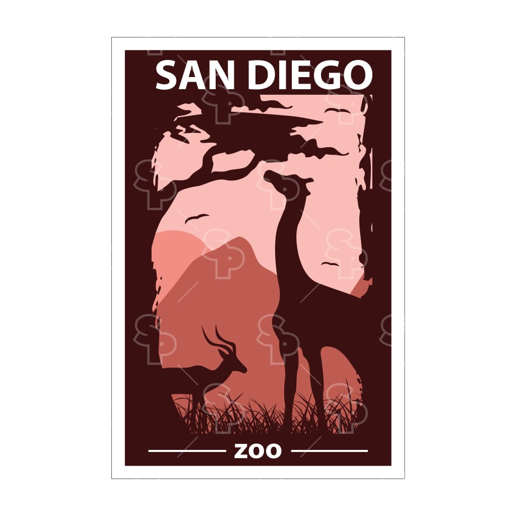 786 - Zoo Poster Sticker