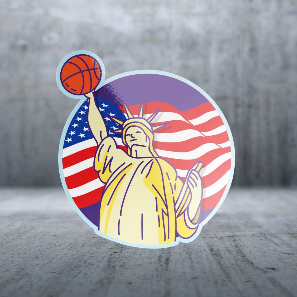 7949 - Statue Of Basketball Patriotic