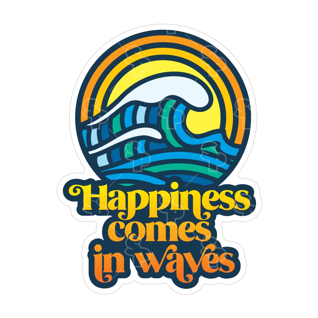 7993 - Beach Sayings Happiness In Waves
