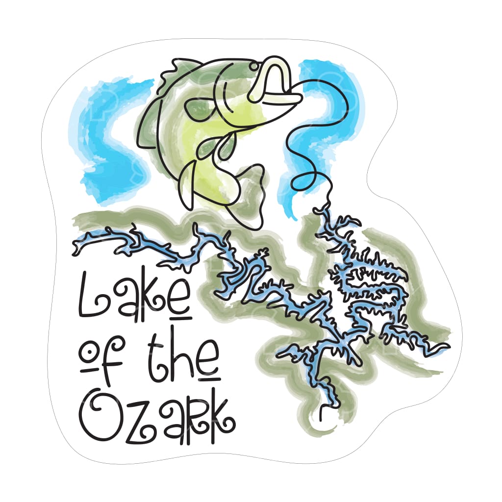 8300 - Watercolor Lines Lake Of The Ozarks