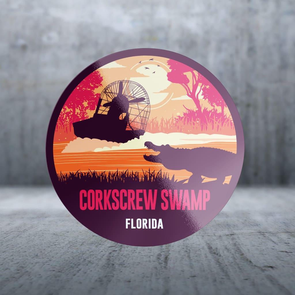 Sticker Pack | 8629 - Wilderness Silhouette - Alligator and Airboat