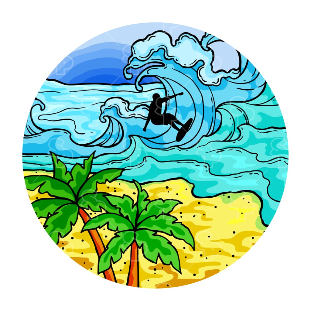894 - Doodle Beach Surfer Guy