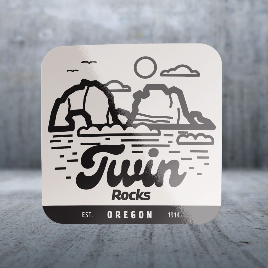 Sticker Pack | 8981 - Black and White - Twin Rocks