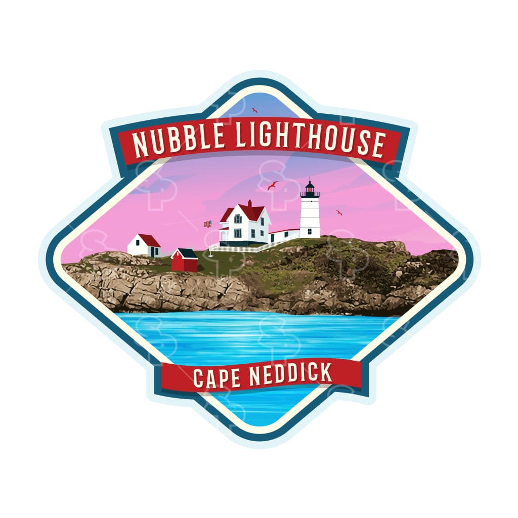 Sticker Pack | 9075 - Nubble Lighthouse Ribbon