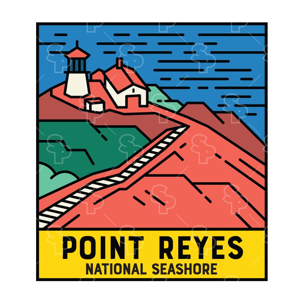 Sticker Pack | 9430 - Square Lines - Point Reyes