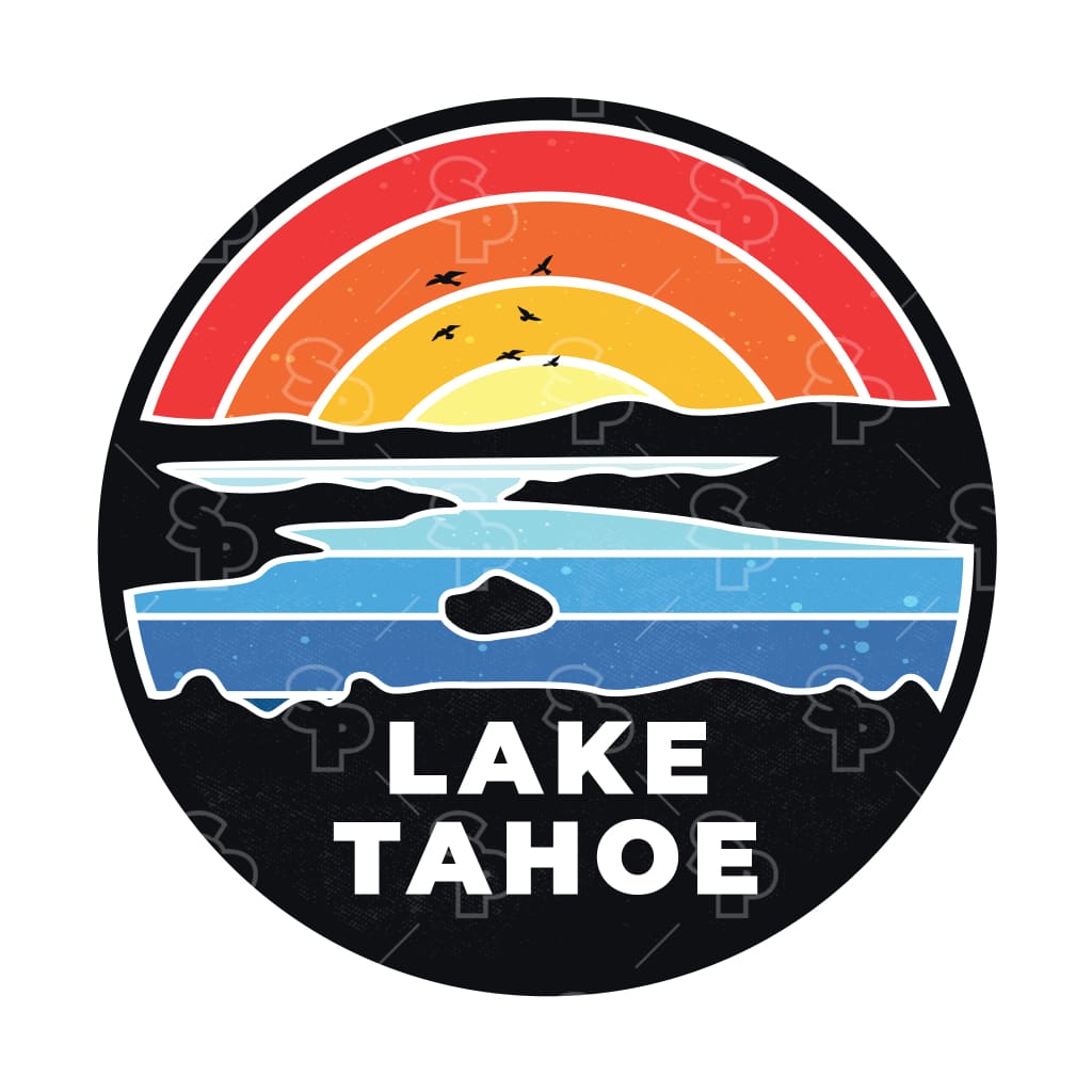 9553 - Gradient Sky Silhouette Lake Tahoe