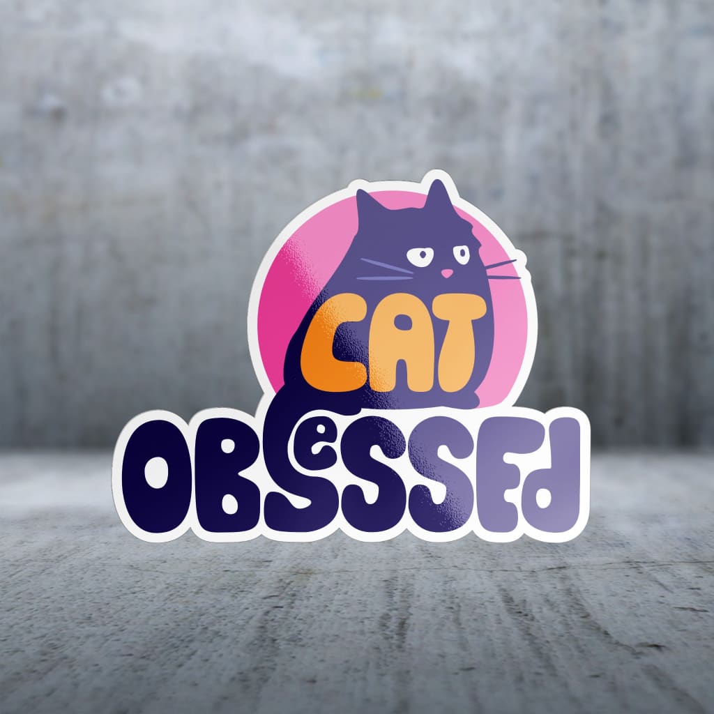 Sticker Pack | 12747 - Cat Sayings - Cat Tail Obsessed