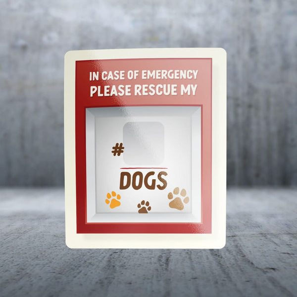 Sticker Pack | 12812 - Dog Sayings - Emergency Dog Rescue Sign